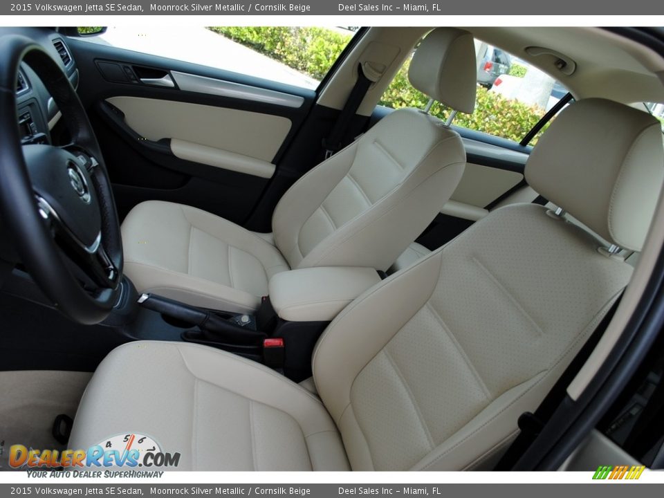 2015 Volkswagen Jetta SE Sedan Moonrock Silver Metallic / Cornsilk Beige Photo #15