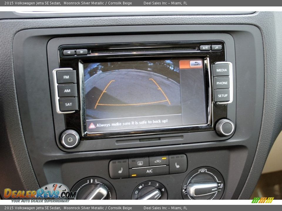 2015 Volkswagen Jetta SE Sedan Moonrock Silver Metallic / Cornsilk Beige Photo #18