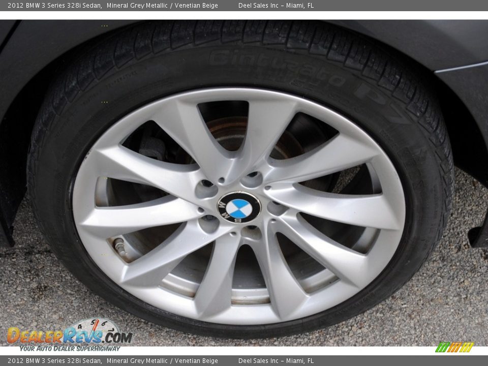 2012 BMW 3 Series 328i Sedan Mineral Grey Metallic / Venetian Beige Photo #10