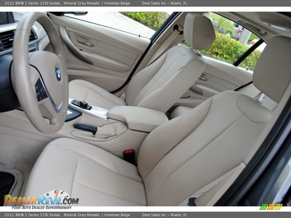 2012 BMW 3 Series 328i Sedan Mineral Grey Metallic / Venetian Beige Photo #14