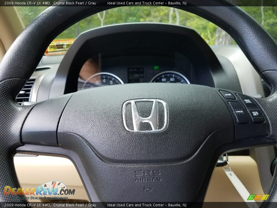 2009 Honda CR-V LX 4WD Crystal Black Pearl / Gray Photo #14