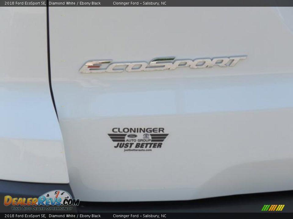 2018 Ford EcoSport SE Diamond White / Ebony Black Photo #24