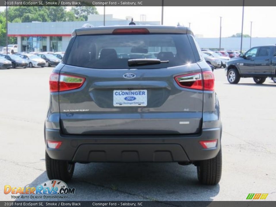 2018 Ford EcoSport SE Smoke / Ebony Black Photo #24