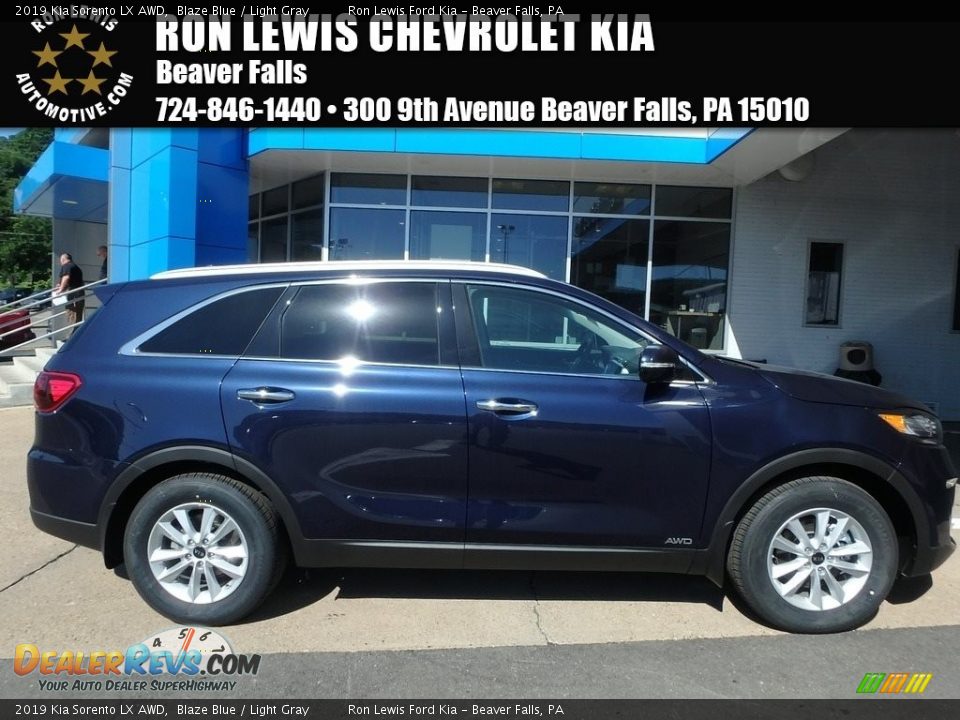 2019 Kia Sorento LX AWD Blaze Blue / Light Gray Photo #1