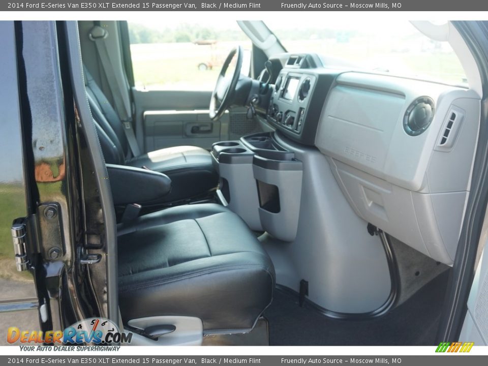 2014 Ford E-Series Van E350 XLT Extended 15 Passenger Van Black / Medium Flint Photo #11