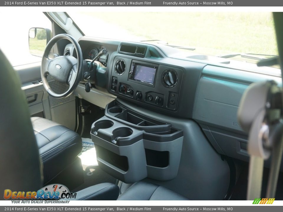 2014 Ford E-Series Van E350 XLT Extended 15 Passenger Van Black / Medium Flint Photo #12