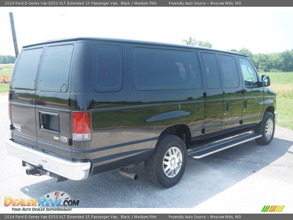 2014 Ford E-Series Van E350 XLT Extended 15 Passenger Van Black / Medium Flint Photo #17