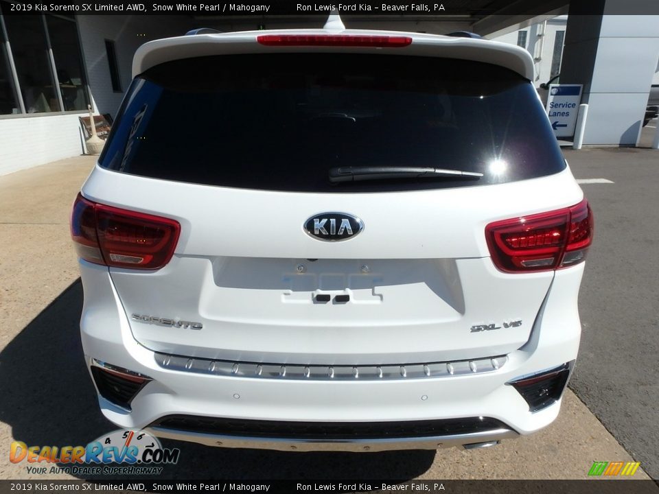 2019 Kia Sorento SX Limited AWD Snow White Pearl / Mahogany Photo #4