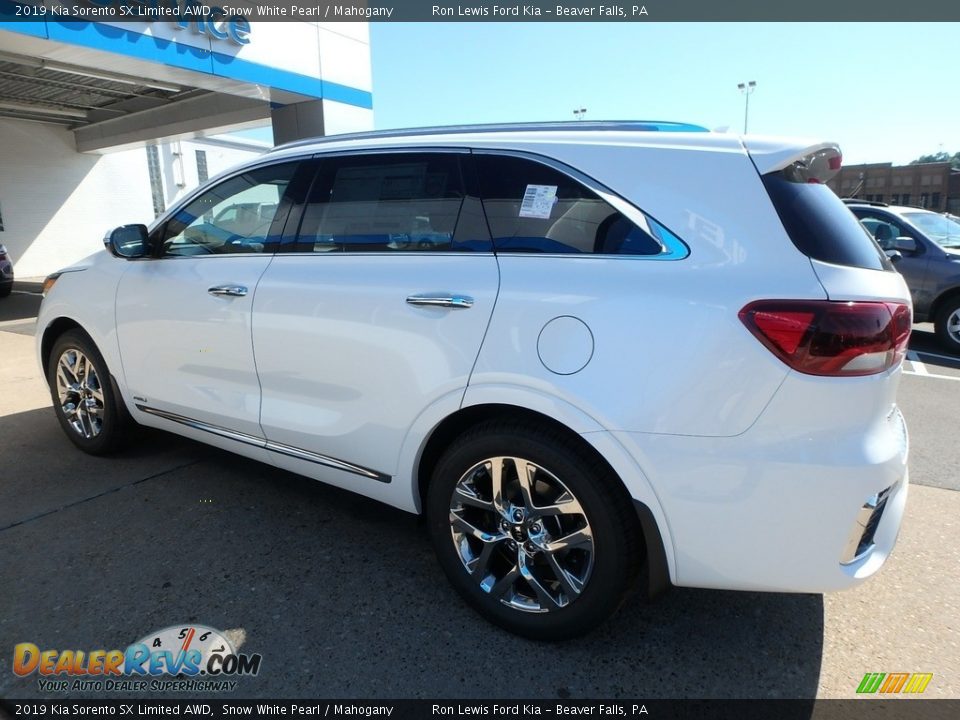 2019 Kia Sorento SX Limited AWD Snow White Pearl / Mahogany Photo #5