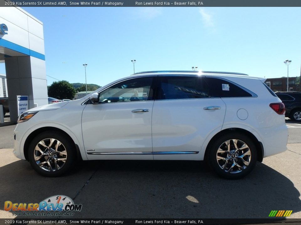 2019 Kia Sorento SX Limited AWD Snow White Pearl / Mahogany Photo #6