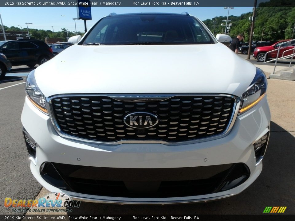 2019 Kia Sorento SX Limited AWD Snow White Pearl / Mahogany Photo #8