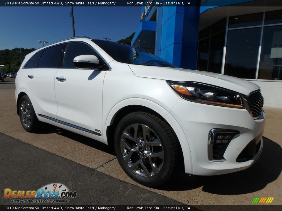 2019 Kia Sorento SX Limited AWD Snow White Pearl / Mahogany Photo #9