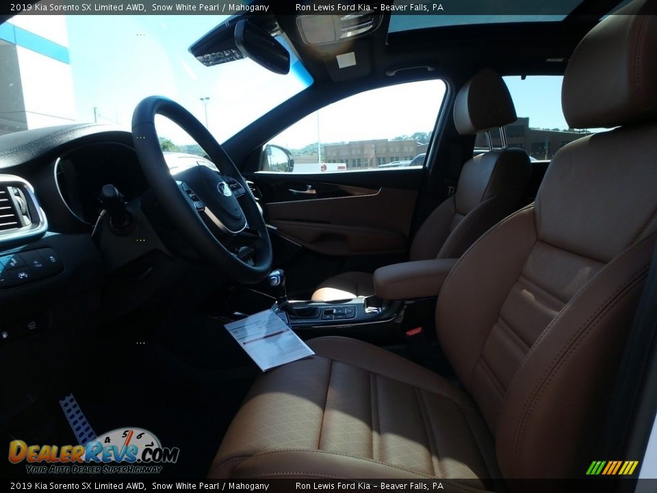 2019 Kia Sorento SX Limited AWD Snow White Pearl / Mahogany Photo #10