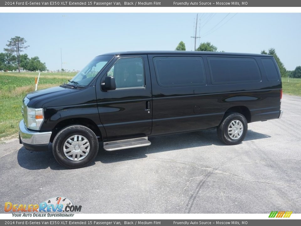 2014 Ford E-Series Van E350 XLT Extended 15 Passenger Van Black / Medium Flint Photo #27