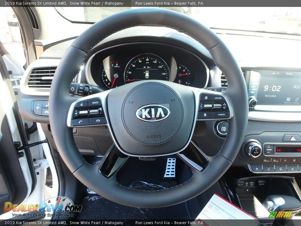 2019 Kia Sorento SX Limited AWD Snow White Pearl / Mahogany Photo #17