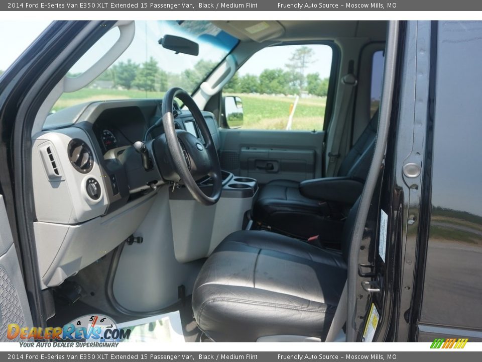 2014 Ford E-Series Van E350 XLT Extended 15 Passenger Van Black / Medium Flint Photo #34