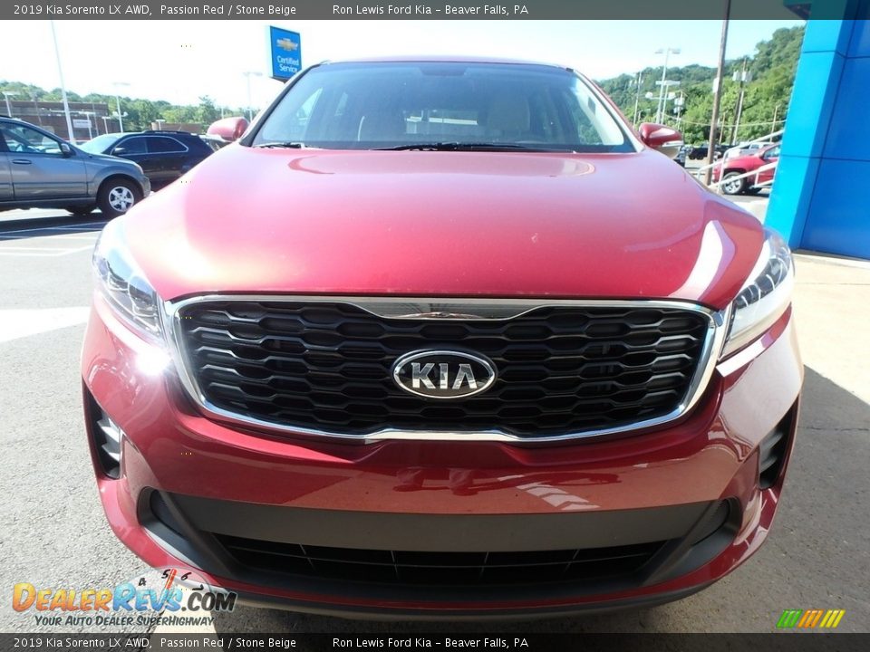 2019 Kia Sorento LX AWD Passion Red / Stone Beige Photo #9