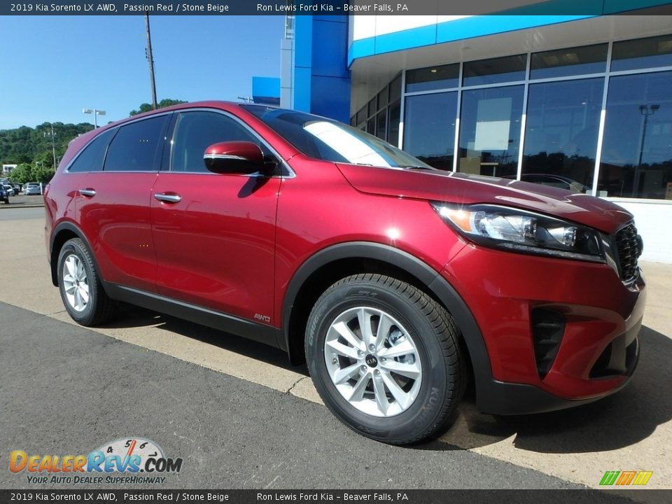 2019 Kia Sorento LX AWD Passion Red / Stone Beige Photo #10