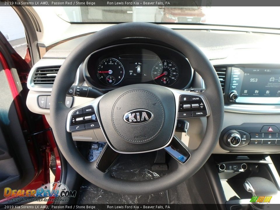 2019 Kia Sorento LX AWD Passion Red / Stone Beige Photo #17