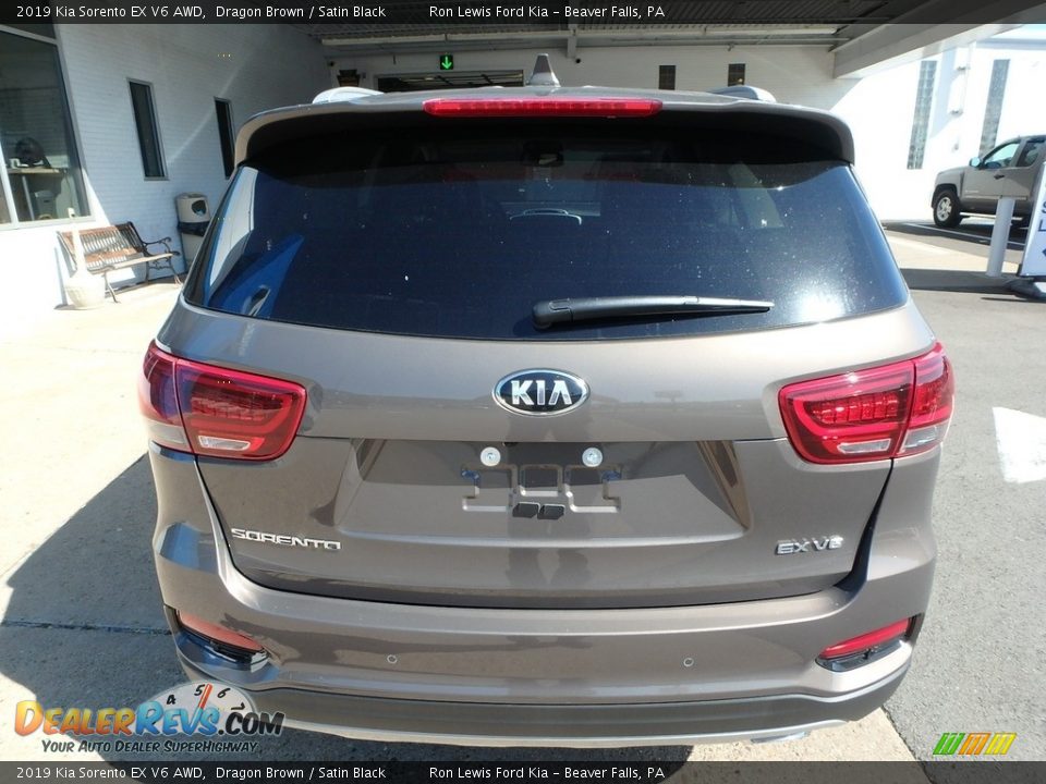 2019 Kia Sorento EX V6 AWD Dragon Brown / Satin Black Photo #4