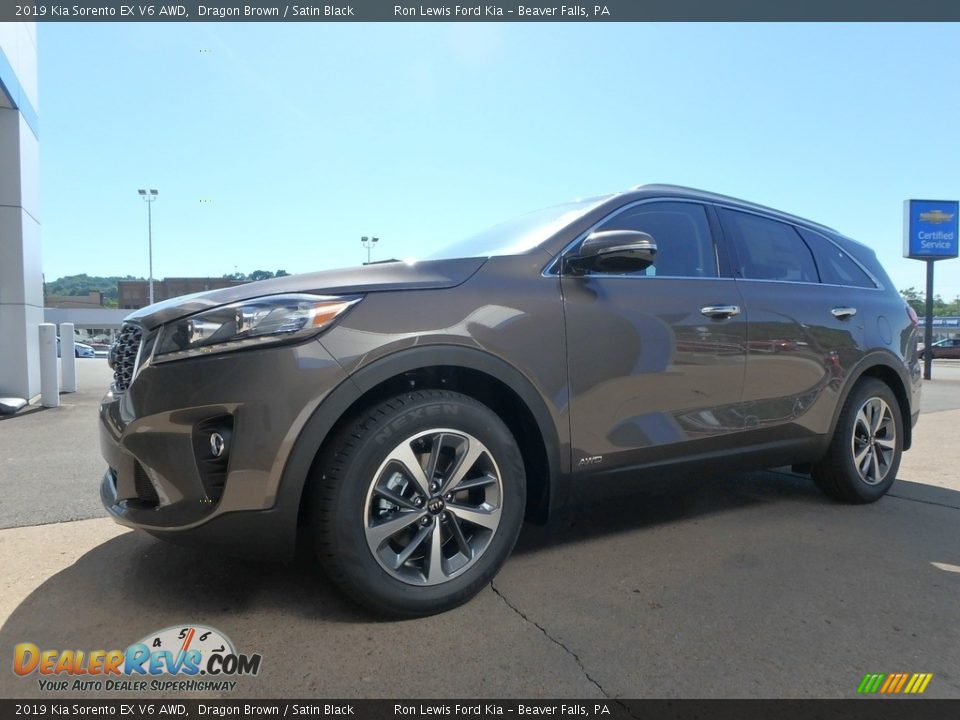 2019 Kia Sorento EX V6 AWD Dragon Brown / Satin Black Photo #7