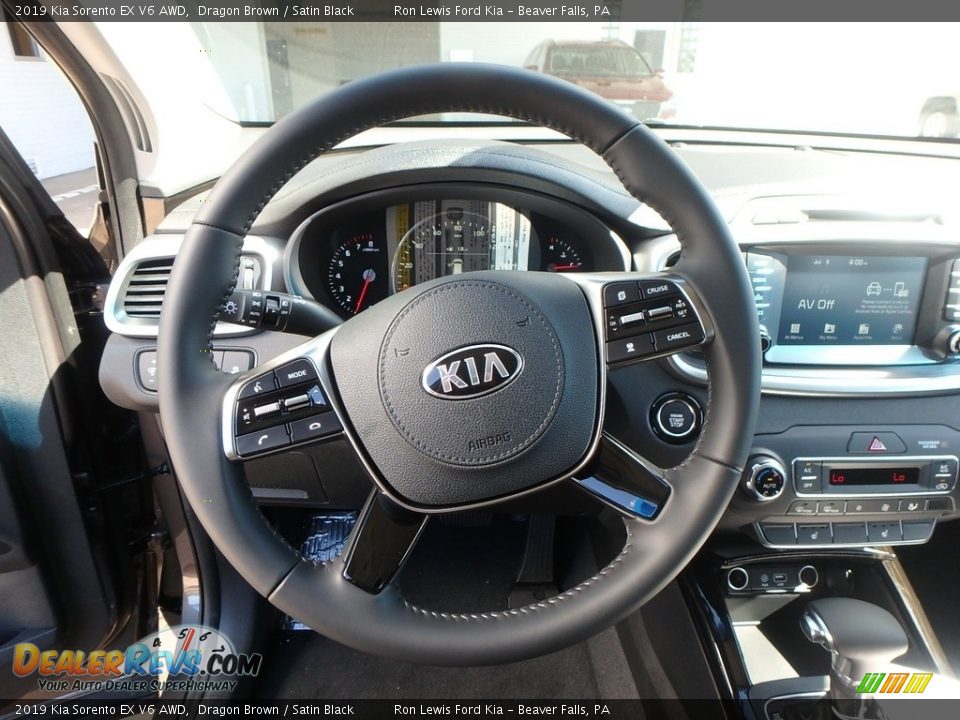 2019 Kia Sorento EX V6 AWD Dragon Brown / Satin Black Photo #17