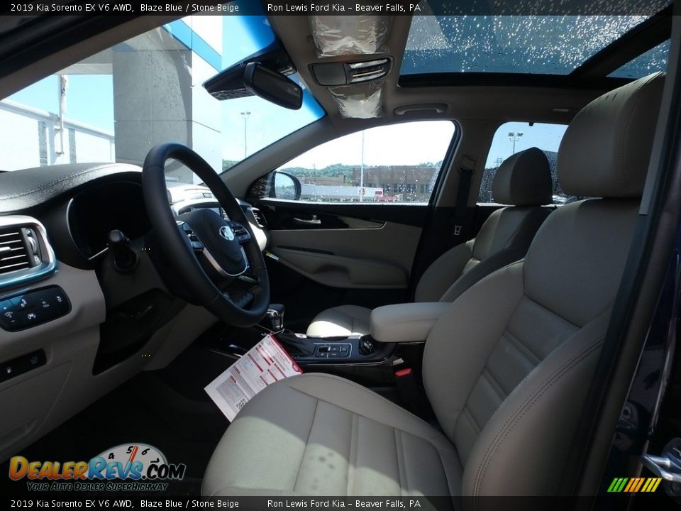 2019 Kia Sorento EX V6 AWD Blaze Blue / Stone Beige Photo #10