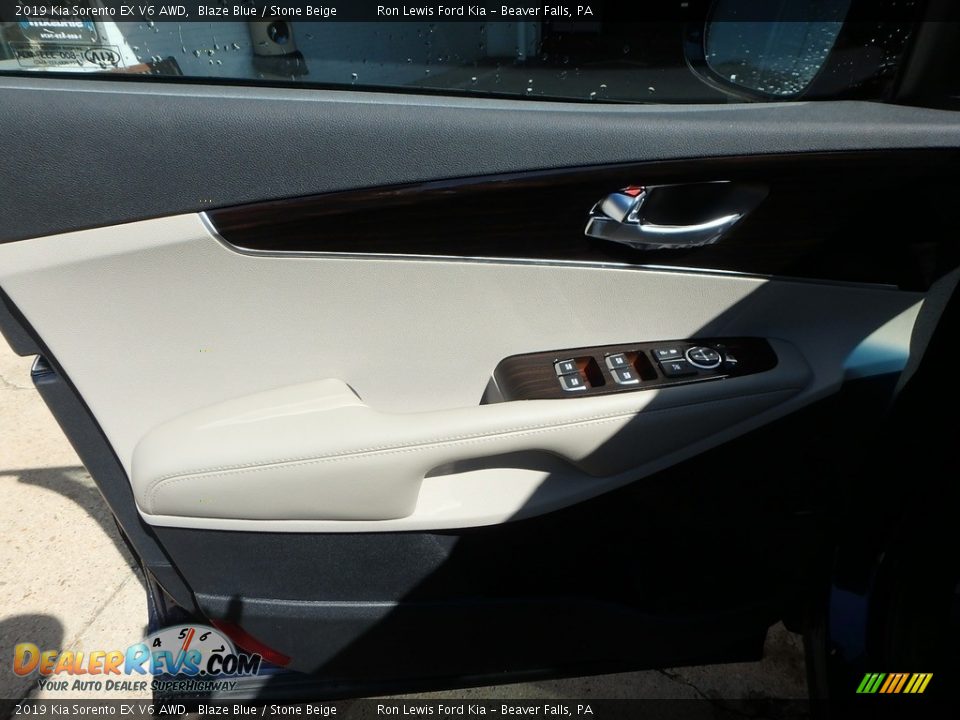 2019 Kia Sorento EX V6 AWD Blaze Blue / Stone Beige Photo #13