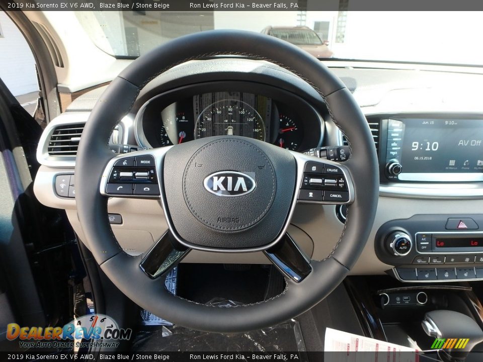 2019 Kia Sorento EX V6 AWD Blaze Blue / Stone Beige Photo #17