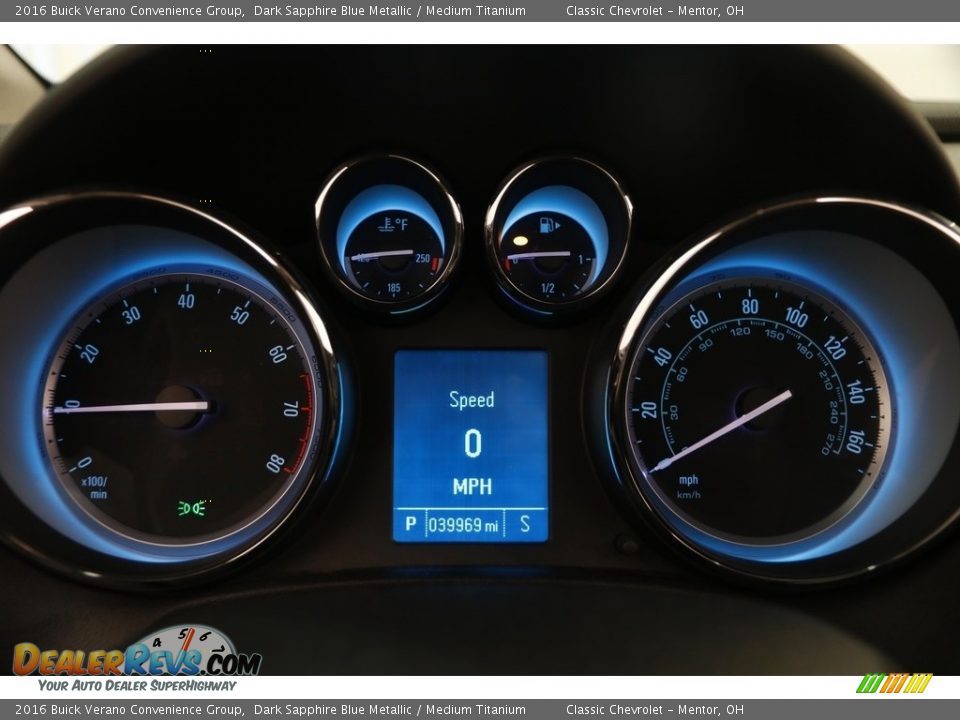 2016 Buick Verano Convenience Group Dark Sapphire Blue Metallic / Medium Titanium Photo #8