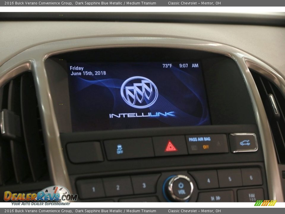 2016 Buick Verano Convenience Group Dark Sapphire Blue Metallic / Medium Titanium Photo #9