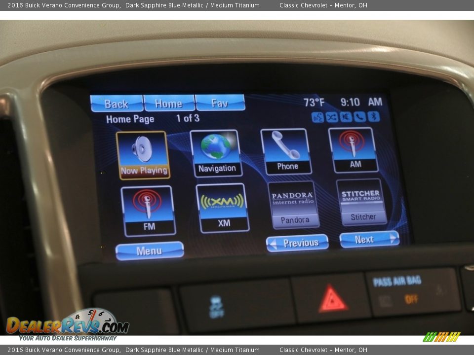 2016 Buick Verano Convenience Group Dark Sapphire Blue Metallic / Medium Titanium Photo #10