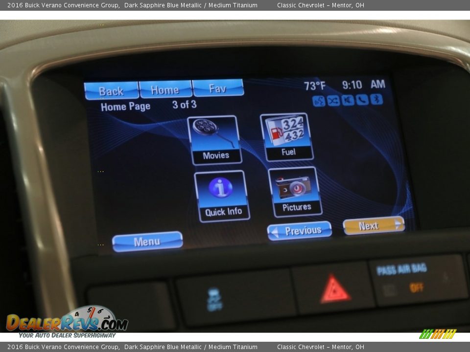 2016 Buick Verano Convenience Group Dark Sapphire Blue Metallic / Medium Titanium Photo #12