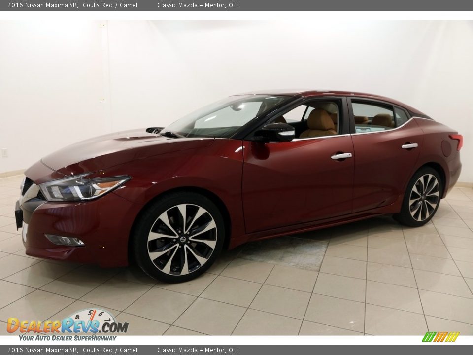 2016 Nissan Maxima SR Coulis Red / Camel Photo #3