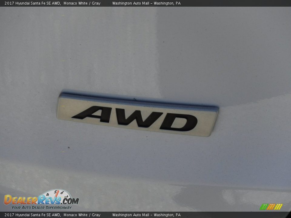 2017 Hyundai Santa Fe SE AWD Monaco White / Gray Photo #9