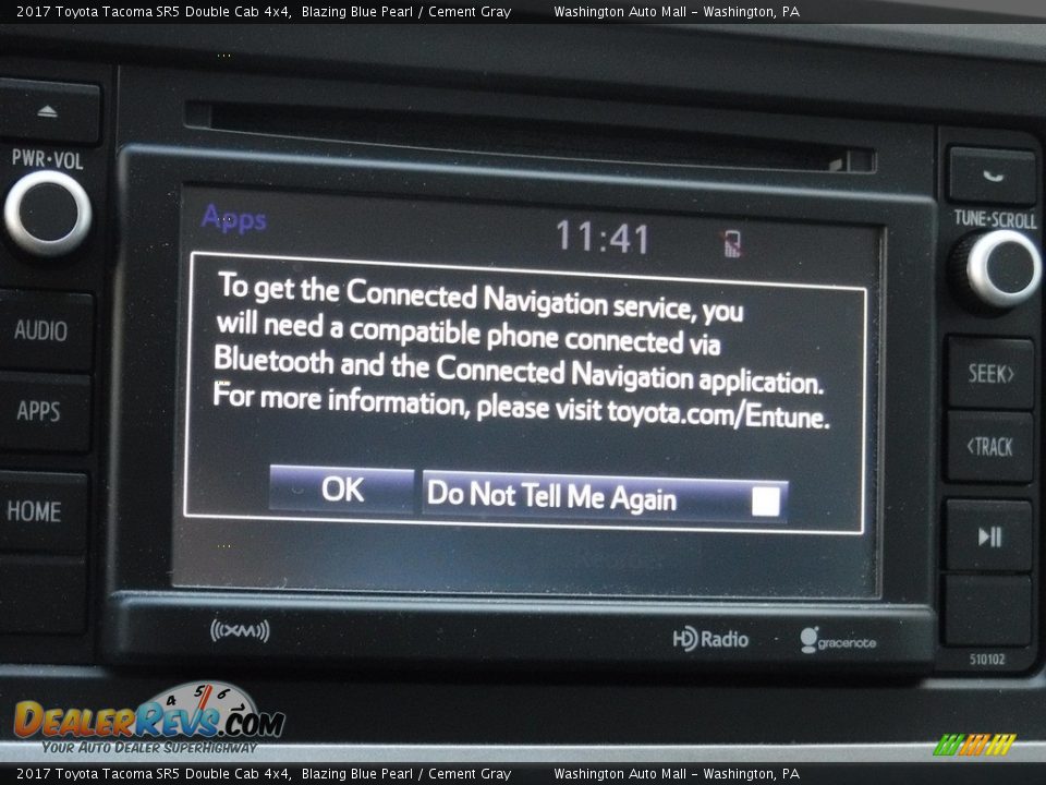 2017 Toyota Tacoma SR5 Double Cab 4x4 Blazing Blue Pearl / Cement Gray Photo #20
