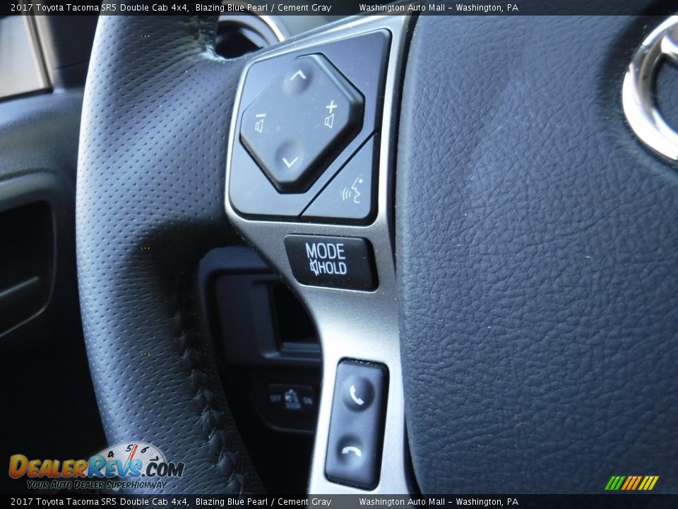 2017 Toyota Tacoma SR5 Double Cab 4x4 Blazing Blue Pearl / Cement Gray Photo #25