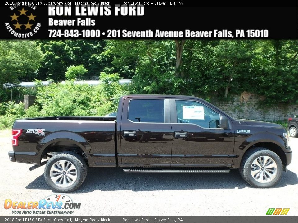 2018 Ford F150 STX SuperCrew 4x4 Magma Red / Black Photo #1