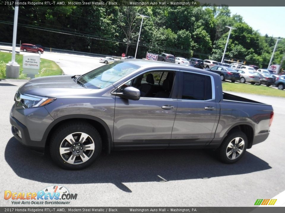 2017 Honda Ridgeline RTL-T AWD Modern Steel Metallic / Black Photo #6