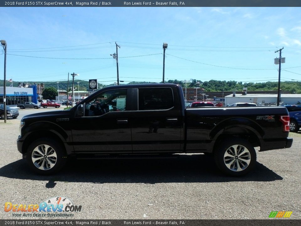 2018 Ford F150 STX SuperCrew 4x4 Magma Red / Black Photo #6