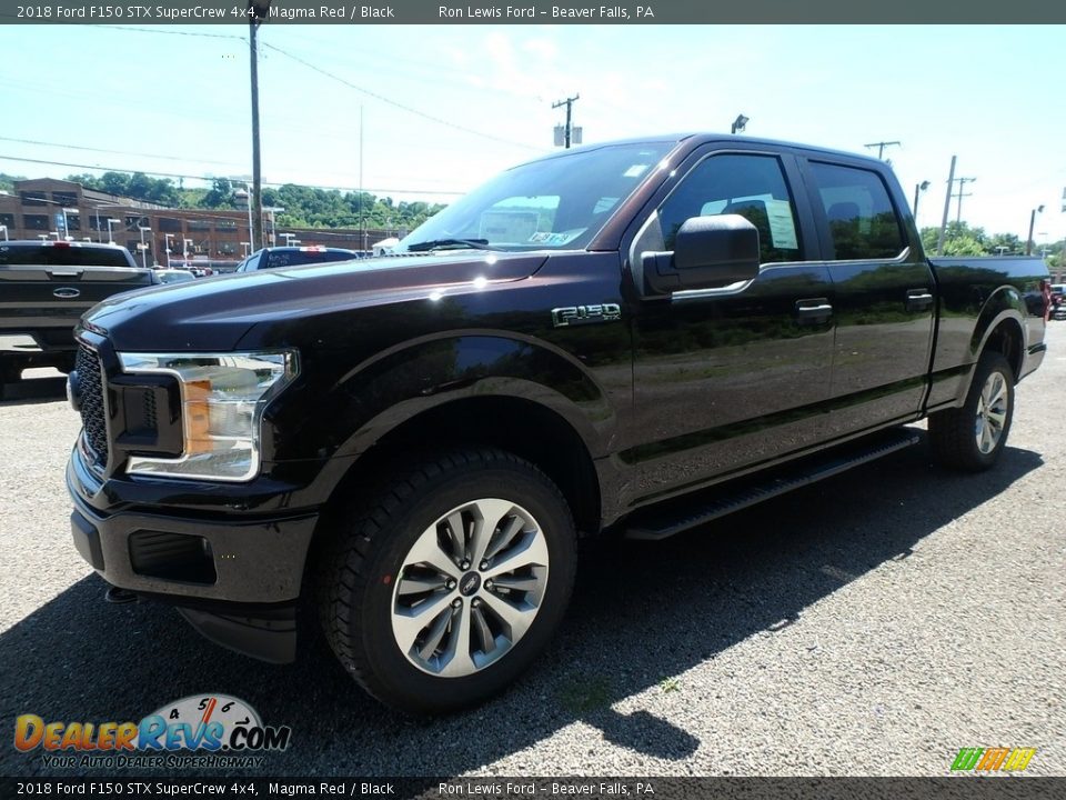 2018 Ford F150 STX SuperCrew 4x4 Magma Red / Black Photo #7