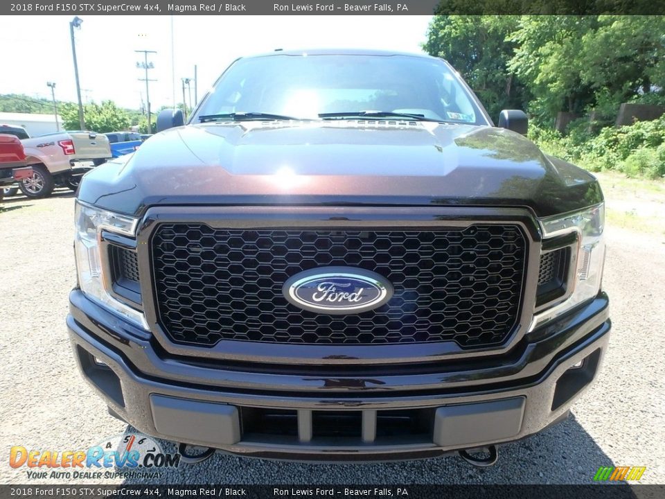 2018 Ford F150 STX SuperCrew 4x4 Magma Red / Black Photo #8
