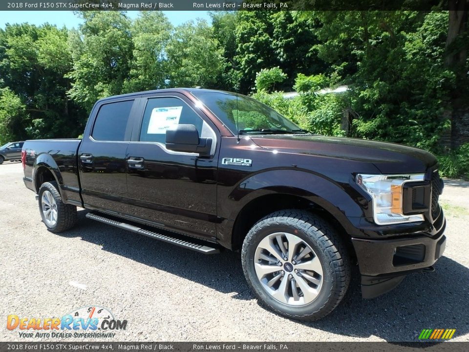 2018 Ford F150 STX SuperCrew 4x4 Magma Red / Black Photo #9