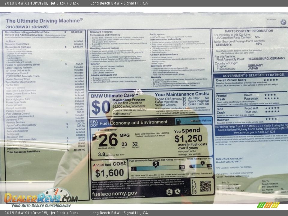 2018 BMW X1 sDrive28i Jet Black / Black Photo #1