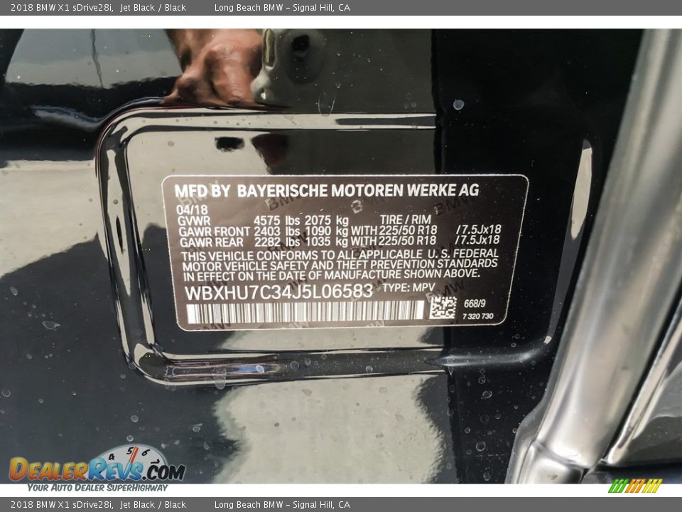 2018 BMW X1 sDrive28i Jet Black / Black Photo #2