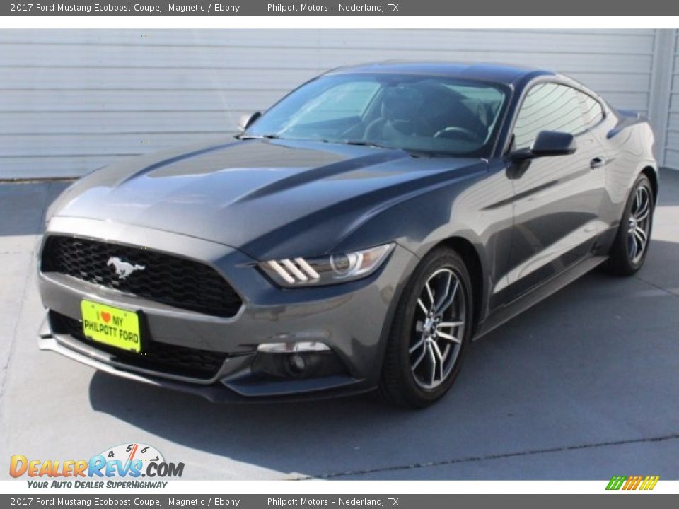 2017 Ford Mustang Ecoboost Coupe Magnetic / Ebony Photo #3