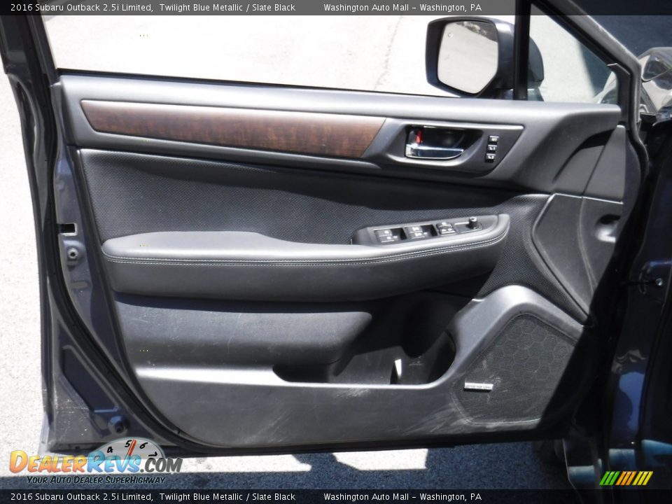 2016 Subaru Outback 2.5i Limited Twilight Blue Metallic / Slate Black Photo #12