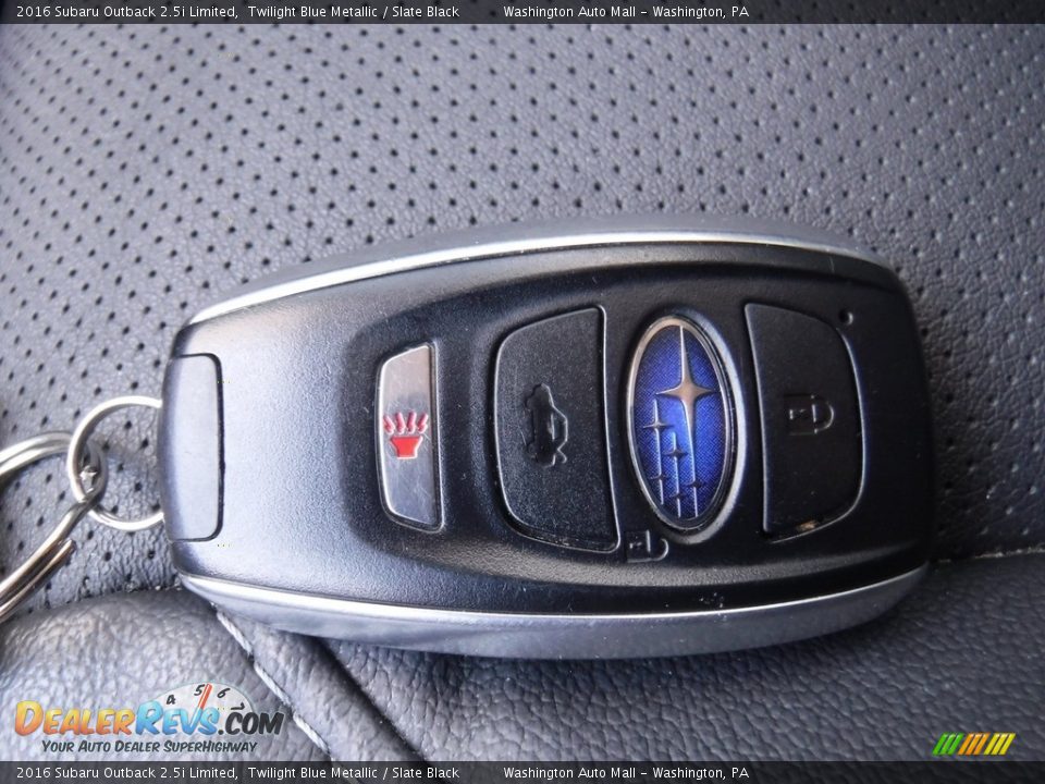 2016 Subaru Outback 2.5i Limited Twilight Blue Metallic / Slate Black Photo #24