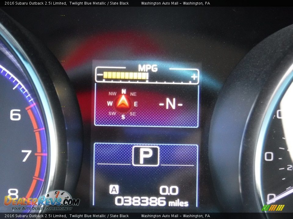 2016 Subaru Outback 2.5i Limited Twilight Blue Metallic / Slate Black Photo #26