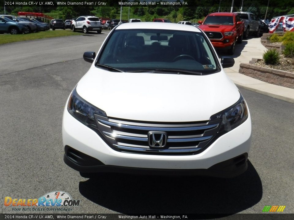 2014 Honda CR-V LX AWD White Diamond Pearl / Gray Photo #4